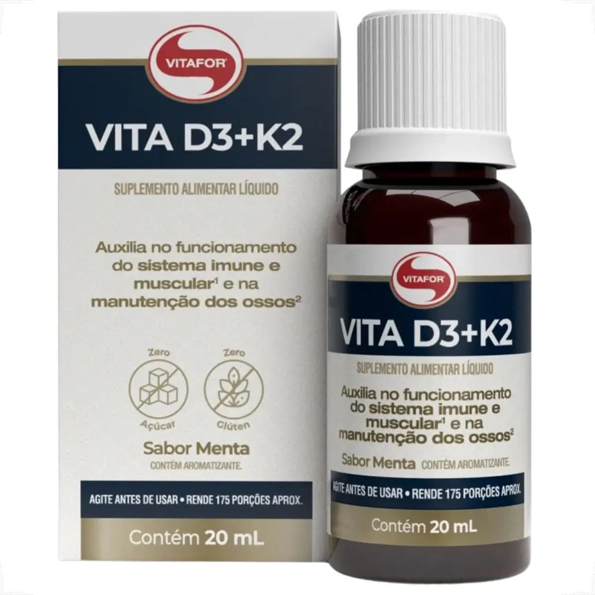 Vita Vitamina D3 + K2 Gotas 20ml Menta