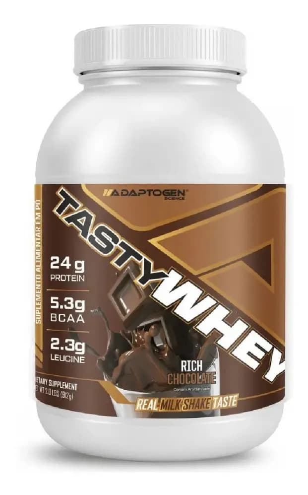 Tasty Whey 900g Chocolate E Amendoim Adaptogen