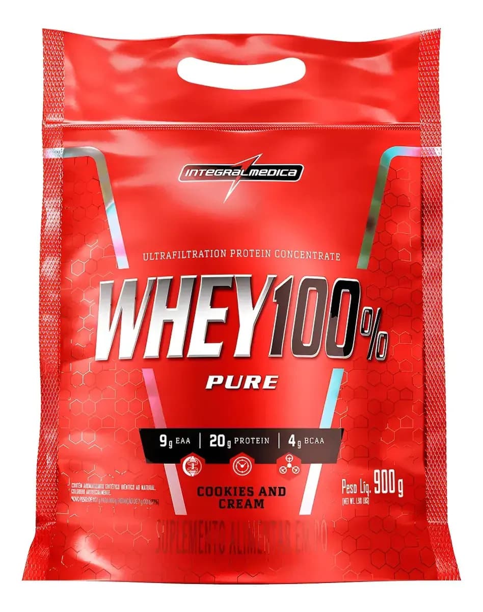Whey 100% Pure Cookies And Cream Pct 900g Integralmedica