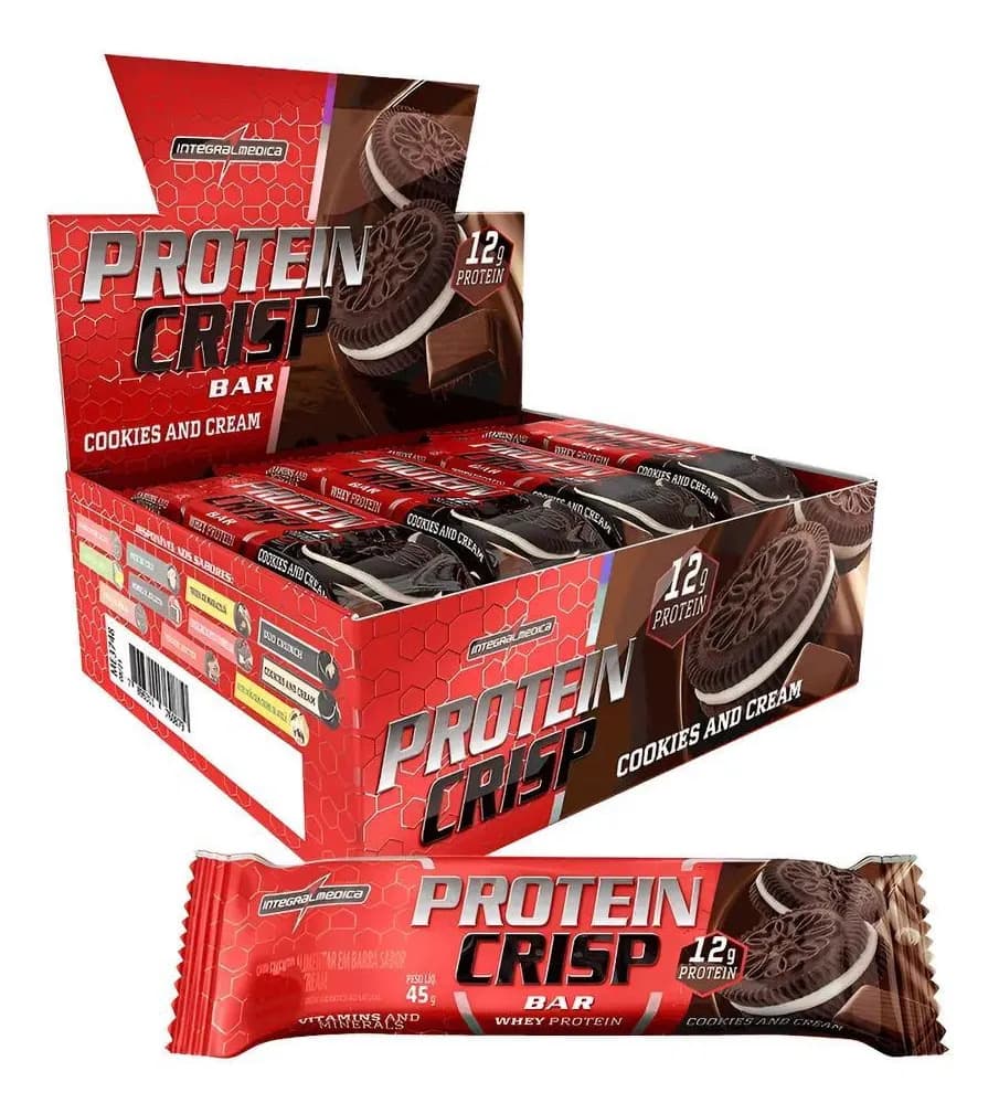 Protein Crisp Bar Cookies And Cream 45g Integralmedica