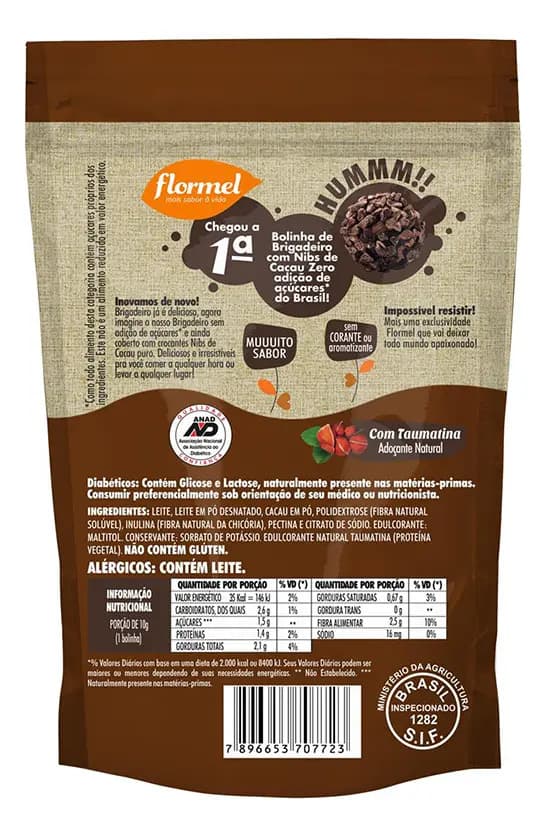 Brigadeiro Bolinha Pacoca Cx 4und